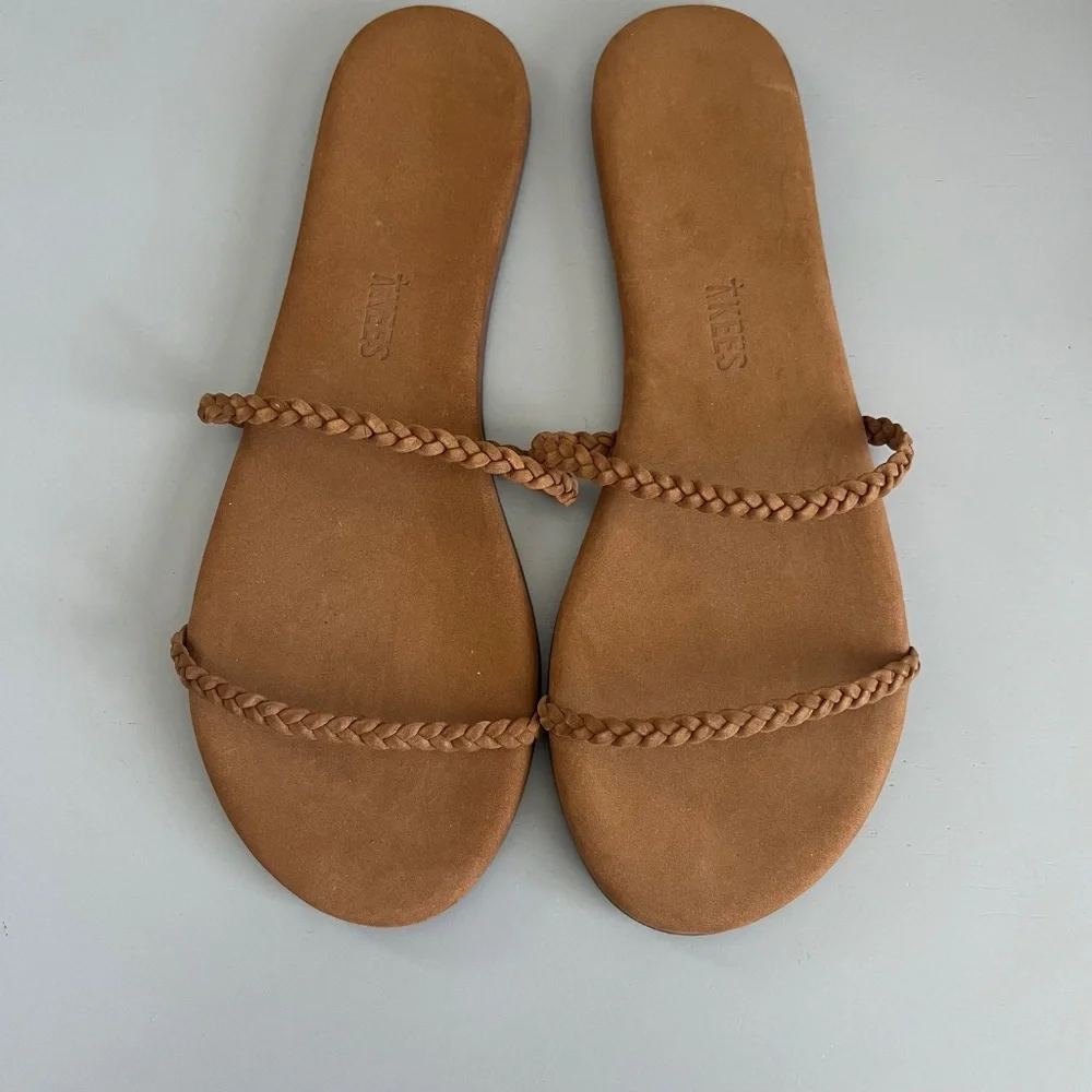 Brand New TKEES Gemma Braid Slides size 8 Camel - Picture 9 of 13